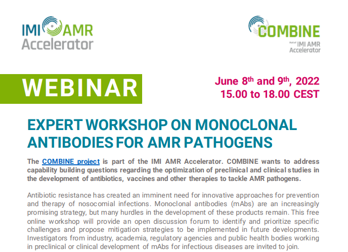  COMBINE Expert Workshop on Monoclonal Antibodies for AMR Pathogens